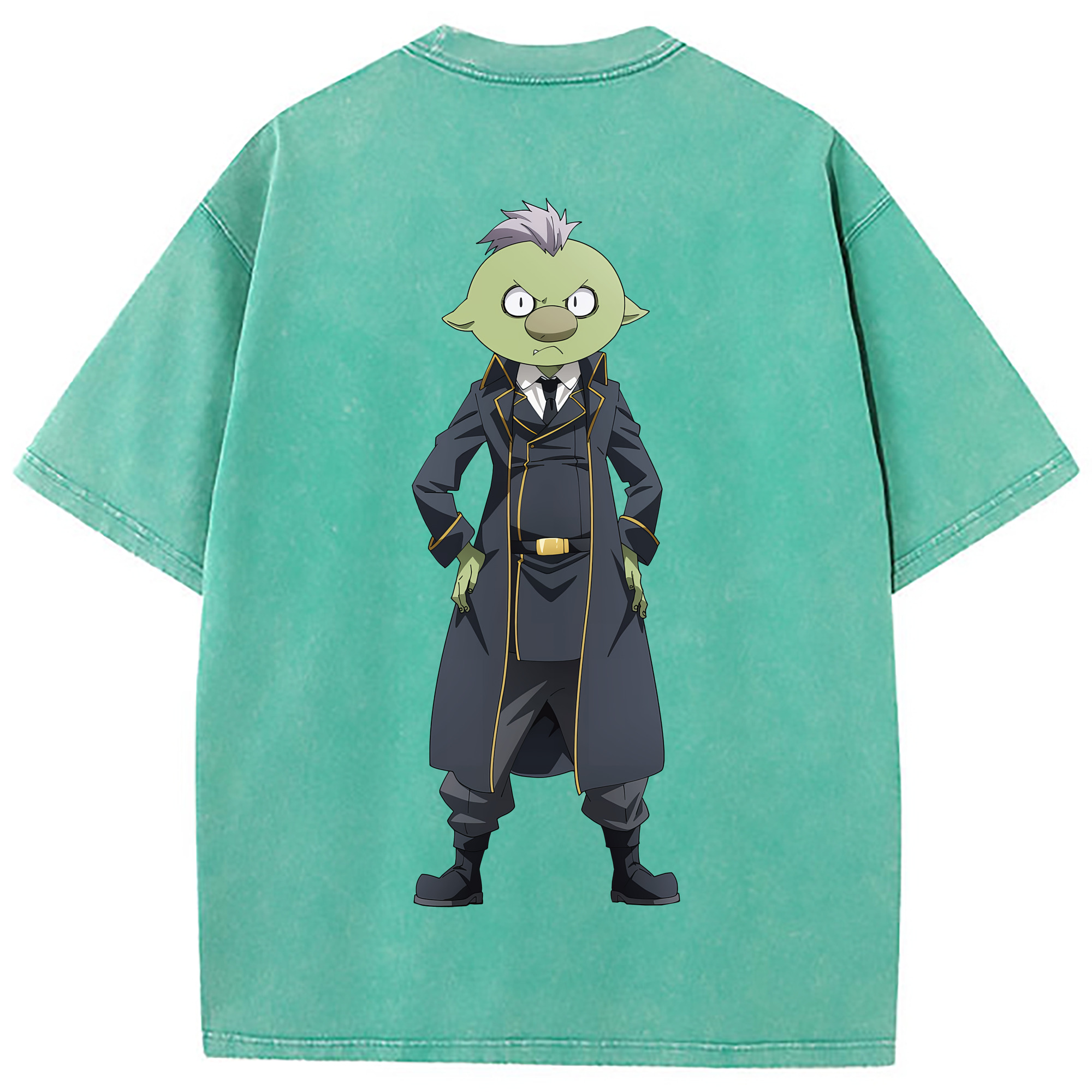 （画像用） 転スラ Regarding Reincarnated to Slime 綿100% ヴィンテージ風 半袖Tシャツ（背面プリント）